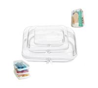 Hard Clear Zipper Case, 3PCS Transparent Hard Shell Zipper Pouch, Portable Travel Makeup and Cosmetic Bag, Intimate Apparel Storage Organizer