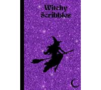 hard cover WitchyWish "Witchy Scribbles" Witch A5 Notebook, Retro |Journals for Spiritual Writing, Manifestations: Lined Paper for Daily Journaling, Witchy Diary, Notes, Gifts for women | 120 pages