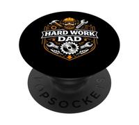 Hard Dad Blue Collar Pride Work Ética Identidad PopSockets PopGrip Adhesivo