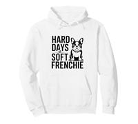 Hard Days Soft Frenchie Divertido Bulldog Francés Sudadera con Capucha