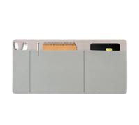 Hard Drive Holder for Laptop - Bolsa externa autoadhesiva, 27 cm x 13 cm, diseño de 3 bolsillos, peso ligero de 64,7 g + ajuste multidispositivo, tela gris duradera, para PC Work & Travel