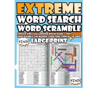 Hard & Extreme Word Search Puzzle Book for Adults: Scramble & Search Challenge with 100 Themed Puzzle: A Unique and Challenging Brain Game - First ... Puzzles for Adults & Seniors with Solutions