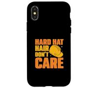 Hard Hat Hair Don't Care, Divertido capataz del Gerente de construcción Carcasa para iPhone X/XS