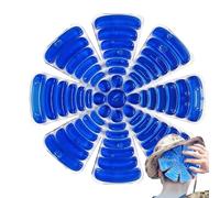 Hard Hat Ice Pack, Insert Head Cooler, Adorable Head Pads, Comfort and Heat Stress Prevention During Work or Outdoor Activities, Helmet Cooling Gel Pad for Reliefs, Blue