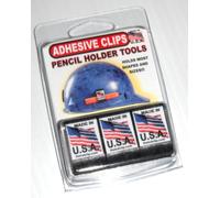 Hard Hat Pencil Holder Adhesive Clip Tool with tons of uses 3 PACK BLACK by Nifty Clips
