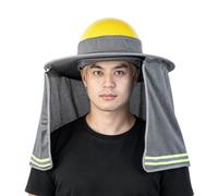 Hard Hat Shade - Full Brim Sun Cover | Reflective Mesh Neck Protector