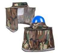 Hard Hat Sun Shade, 2 Pieces Mesh Helmet Cover, UV Protection Reflective Accessory, Breathable Neck Shield Gear, Ideal for Camping, Hiking, Fishing, Outdoor Work, 39.37x11.81 Inch