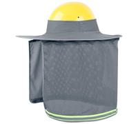 Hard Hat Sun Shade - Breathable Mesh Neck Protector | High Visibility Reflective Safety | Full Brim Helmet | Cooling Hat Accessory | For Construction Landscaping Garden Welding