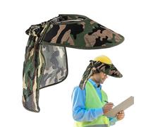 Hard Hat Sun Shade, Hard Hats Sun Shield, Cloth Adjustable Tightness Cap Attachment, Anti-UV Breathable for Face, Head, Work, Hiking, Gardening, Cycling, Labor, 50x32cmx14cm