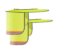 Hard Hat Sun Shield - 2pcs Full Brim Mesh, visores de seguridad reflectantes | Alta visibilidad en el cuello, protector solar transpirable, accesorio duradero para sombreros para la construcción,