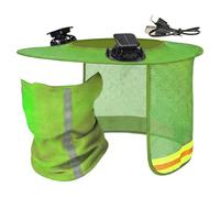 Hard Hat Sun Shield, Brim Mesh Neck Shield, Comfortable Fit Solar Hard Hat Fan with Shade, Lightweight Cooling Protection, for Construction Roofing Landscaping Greening Outdoor Work Projects