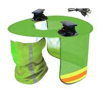 Hard Hat Sun Shield - Solar Helmet Screen for Construction | Breathable Wide Edge with Photovoltaic Cooling Blades & Moisture-Wicking Forehead Bands for Greening, Roofing, Work and Landscaping