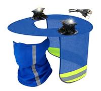 Hard Hat Sun Shield - Ventilated Full Brim Gear | Solar Fan Shade with Comfortable Fit for Construction Greening Roofing Work Landscaping Projects Outdoor Safety Protection