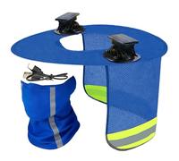 Hard Hat Sun Shield - Ventilated Full Brim Safety Gear, Solar Powered Hard Hat Fan with Shade for Construction Roofing Landscaping Greening Work Outdoor Projects Protecting Head