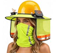 Hard Hat Sun Visor | Lightweight Neck Sunshade Cover with Solar Fan,UV Protection Face Neck Sun Visor - for Construction Site Outdoor Work Logging Gardening Hiking Cycling