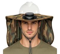 Hard Hat Visor Solar Powered USB Removable Breathable Visor - Wide Brim Sun