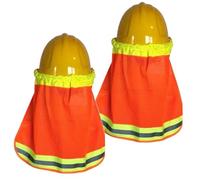 Hard Hat Visor Sun Shade - 2 Pieces Hard Hat Neck Cover Full Brim | Breathable Helmet Accessories with Reflective Strip Adjustable Neck Cover for Gardening Cycling Outdoor