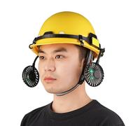 Hard Hat with Fan, Ventilated Construction Helmet, ABS Rechargeable Cooling Fan, Ergonomic Headgear for Work, Ideal for Industrial Construction Sites and Home Improvement Projects, Comfortable