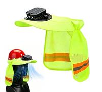 Hard hatWith Fan - Casco de seguridad de refrigeración de tamaño ajustable, sombrero de trabajo ventilado portátil, ventilador solar duro para trabajadores de construcción, casco protector