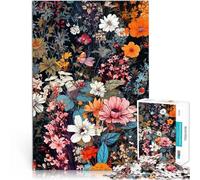 Hard Jigsaw Puzzle for Adults 1000 Pieces “Meadow Flowers” Made of Cardboard,Suitable for Ages 14 and up Educational Games Home Decoration Game. Interesting Stress Reduction Gifts。Size:38x52cm