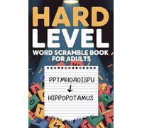 HARD LEVEL Word Scramble book for Adults - Pocket Size Print Word Jumble Puzzle Book and Fun Word Games Activity Challenge