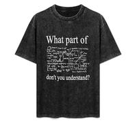 Hard Math Funny Question Mens Unisex T-Shirt Graphic Print Top Black tee XL