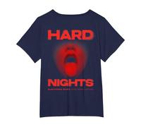 Hard Nights X Techno Club Raver Rave Party Outfit Camiseta, Mujer Tallas Grandes, Azul Marino, 6XL Grande