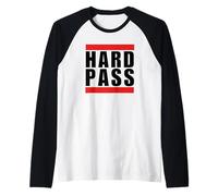 Hard Pass Divertido Dicho declaración Humor sarcástico Camiseta Manga Raglan