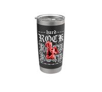 Hard Rock Music Angel - Festival de bandas de rock para amantes del concierto Vaso térmico de acero inoxidable de doble pared