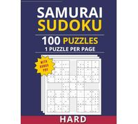 Hard Samurai Sudoku for Teens, Adults & Seniors: Puzzle Book with 100 Sudoku Grids and Bonus PDF (Samurai Sudoku Series)