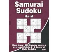 Hard Samurai Sudoku Puzzles for Adults: Difficult Samurai Style Sudoku Book with 1000 Puzzles for Advanced