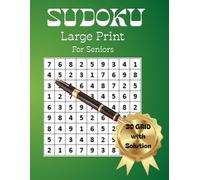 Hard Sudoku Large Print: 30 Challenging Puzzles with Solutions | Large Grid Sudoku for Adults and Seniors