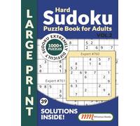 Hard Sudoku Puzzle Book for Adults: Sudoku 1000 Vol.2 | 260 Pages Large Print, 8.5x11" | All Solutions inside the puzzle book | Try out puzzle samples ... teens, seniors and experienced solvers