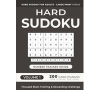 Hard Sudoku Puzzle Book for Adults -- Volume 1: 200 Challenging Puzzles for Experienced Solvers | One Puzzle Per Page | Large Print (Hard Sudoku Puzzle Book for Adults -- Large Print)