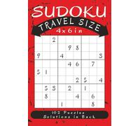 Hard Sudoku - Travel Size - 4x6, 102 Puzzles, Solutions in Back: Pocket Size Sudoku Puzzle Book for Relaxation, Adults, Teens