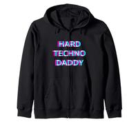 Hard Techno Daddy EDM Electro Music Festival Dad Father Rave Sudadera con Capucha