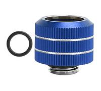 Hard Tube Fittings Fast Twist Quick Screw Computer WaterCooled 20kg AntiDropping Brass Aluminum Alloy G1/4 Thread for PETG PMMA Rigid Tube 16MM Outer Diameter (Azul)