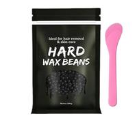 Hard Wax Beads, 2PCS Hair Removal Wax Beans for Sensitive Skin, Face, Legs, Armpit, Bikini and Full Body Waxing, Women Men(Black)