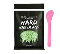 Hard Wax Beads, 2PCS Hair Removal Wax Beans for Sensitive Skin, Face, Legs, Armpit, Bikini and Full Body Waxing, Women Men(Tea Tree)