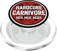 Hardcore Carnivore 100% Carne Basada Dieta Fan Nutrición Cita PopSockets PopGrip para MagSafe