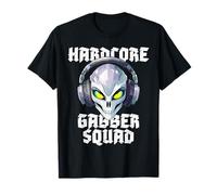 Hardcore Gabber Squad Alien Head Tecno Camiseta