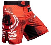 Hardcore Training Fighters Club Fight Shorts Hombre Pantalones Cortos MMA BJJ Boxeo Grappling Fitness No Gi (Coral, S)