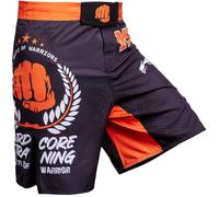 Hardcore Training Fighters Club Fight Shorts Hombre Pantalones Cortos MMA BJJ Boxeo Grappling Fitness No Gi (Graphite Black, M)
