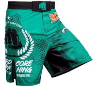 Hardcore Training Fighters Club Fight Shorts Hombre Pantalones Cortos MMA BJJ Boxeo Grappling Fitness No Gi (Green, L)