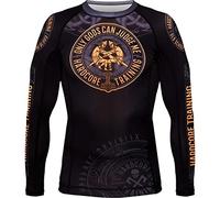 Hardcore Training Glima Rash Guard Men's Camisa de Compresión Hombre MMA BJJ Boxeo Fitness Grappling No Gi