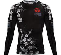 Hardcore Training Rash Guard Sakura Men's Camisa de Compresión Hombre MMA BJJ Boxeo Fitness Grappling No Gi
