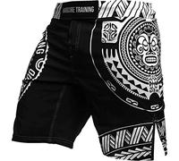 Hardcore Training Ta Moko Black Fight Shorts Hombre Pantalones Cortos MMA BJJ Boxeo Grappling Fitness No Gi