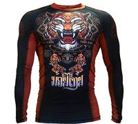 Hardcore Training Tiger Rash Guard Men's Camisa de Compresión Hombre MMA BJJ Boxeo Fitness Grappling No Gi
