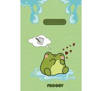 Hardcover Cute Frog Aesthetic Lined Notebook: College Ruled Cottagecore Froggy Journal: 100 pages, 6x9 in. Wide College Ruled Composition Book for ... Student Supplies, Kawaii Animals Diary Gift