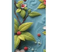 Hardcover Grid Dot Notebook A5 Size with printed mixed media design embroidered lotus pond: for Journaling Writing, Dot Grid Journal, With 220 ... Work Business Study, Note Taking, Scie